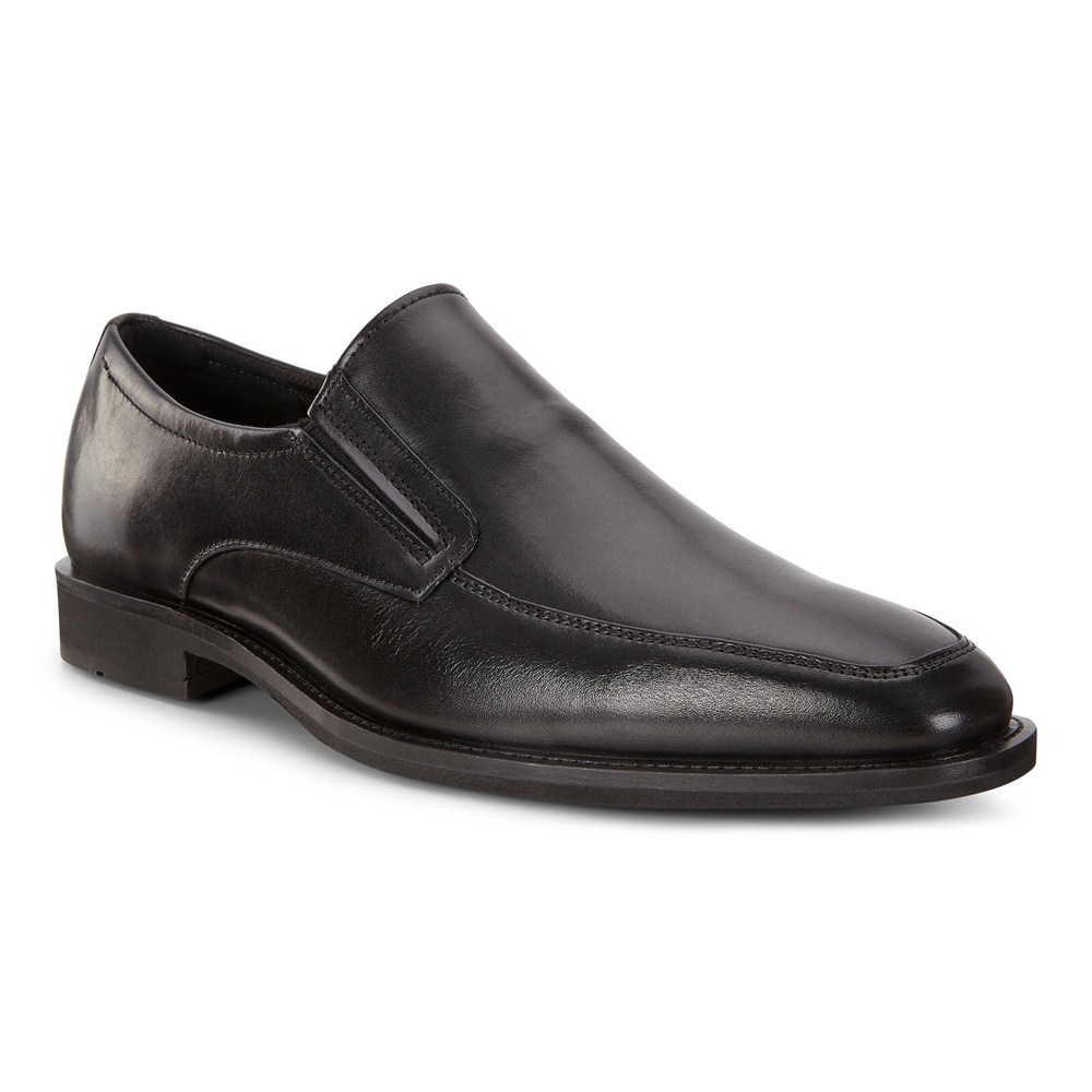 ECCO Mens Slip On Black - Calcan - WUA-942308